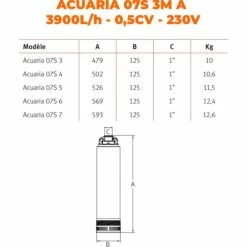 ESPA Pompe à Eau Submersible Pour L'approvisionnement En Eau ACUARIA 07S-4M A - 3.900L/h - 47,3m Max. -Feider Soldes 2022 36591644 3