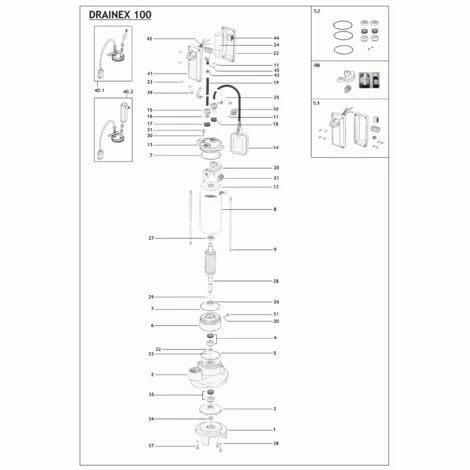 ESPA Pompe Submersible DRAINEX 100M A - 230V - 16,8L/h - 7m Max. 4 ESPA Pompe Submersible DRAINEX 100M A - 230V - 16,8L/h - 7m Max. – Image 4