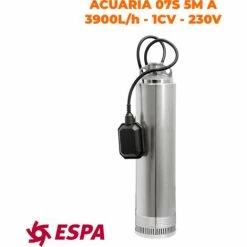 ESPA Pompe à Eau Submersible Pour L'approvisionnement En Eau ACUARIA 07S 5M A - 3.900L/h - 59,2m Max.