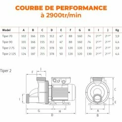 Pompe De Filtration SPA/petite Piscine ESPA - Modèle TIPER 2 125M -Feider Soldes 2022 36767067 3